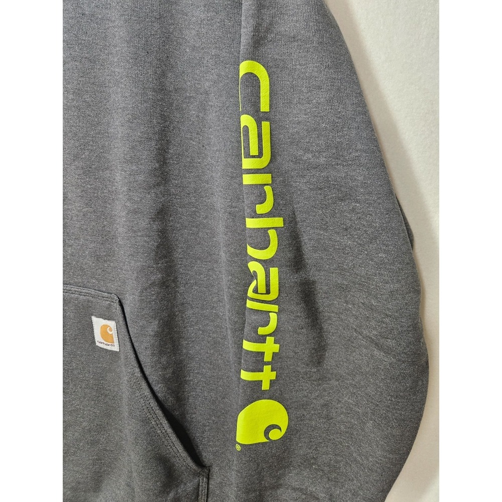 Carhartt Loose Fit Midweight Hoodie, Carbon Heather Gray, TS0288-M, Men's SM - Picture 5 of 10